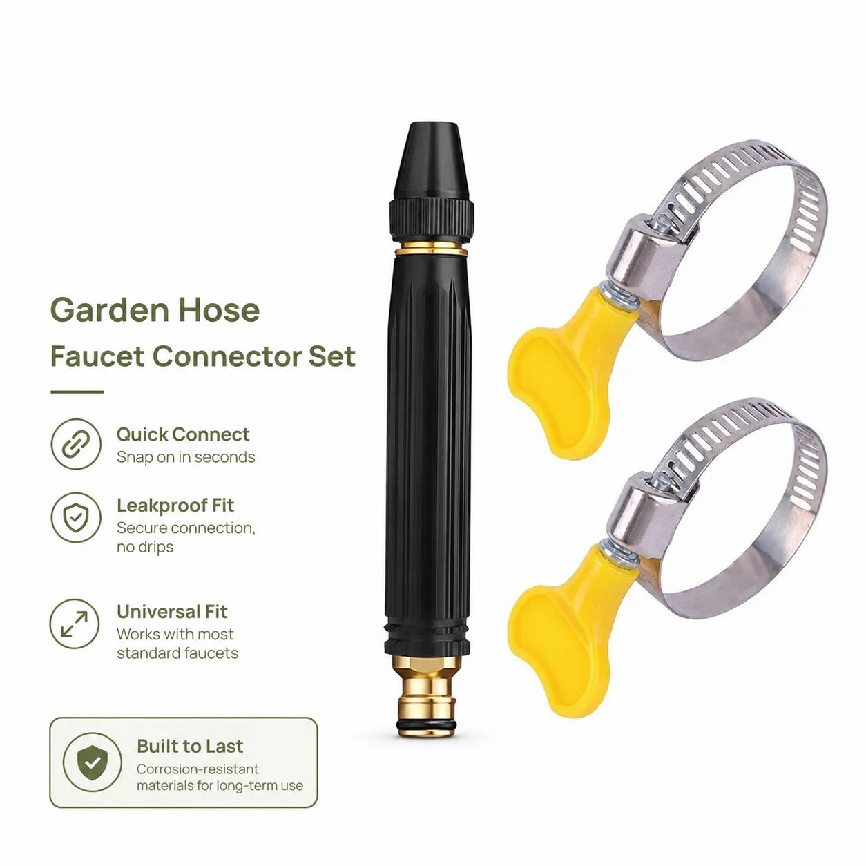 High-Pressure Car Wash Spray Nozzle with Adjustable Patterns for Home Vehicle Cleaning, Garden Watering, Floors, Pet Rinsing and Outdoor Care Tomyhome Global