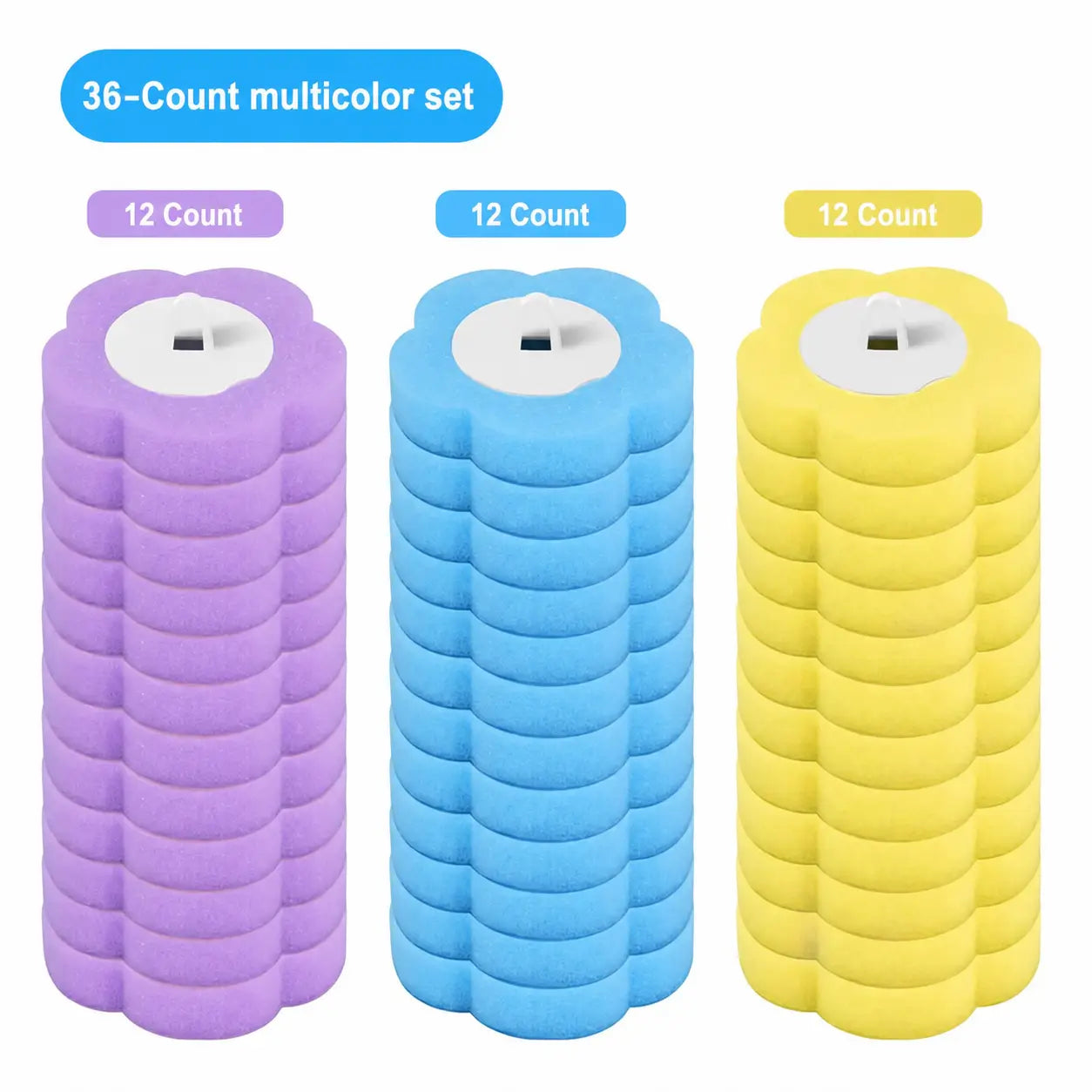 Disposable toilet brush set with 24 scented refills, wall-mounted holder and no-touch head replacement for bathroom cleaning Tomyhome Global