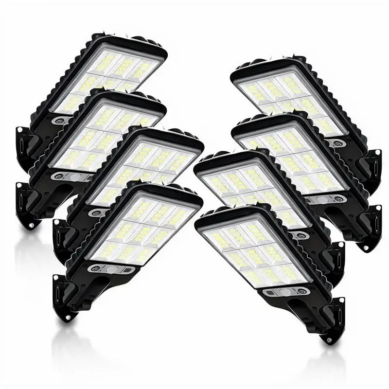 Solar LED Street Lights IP65 Waterproof Motion Sensor 3 Modes with Remote for Outdoor Pathway Backyard Garden Driveway Security Lighting Set