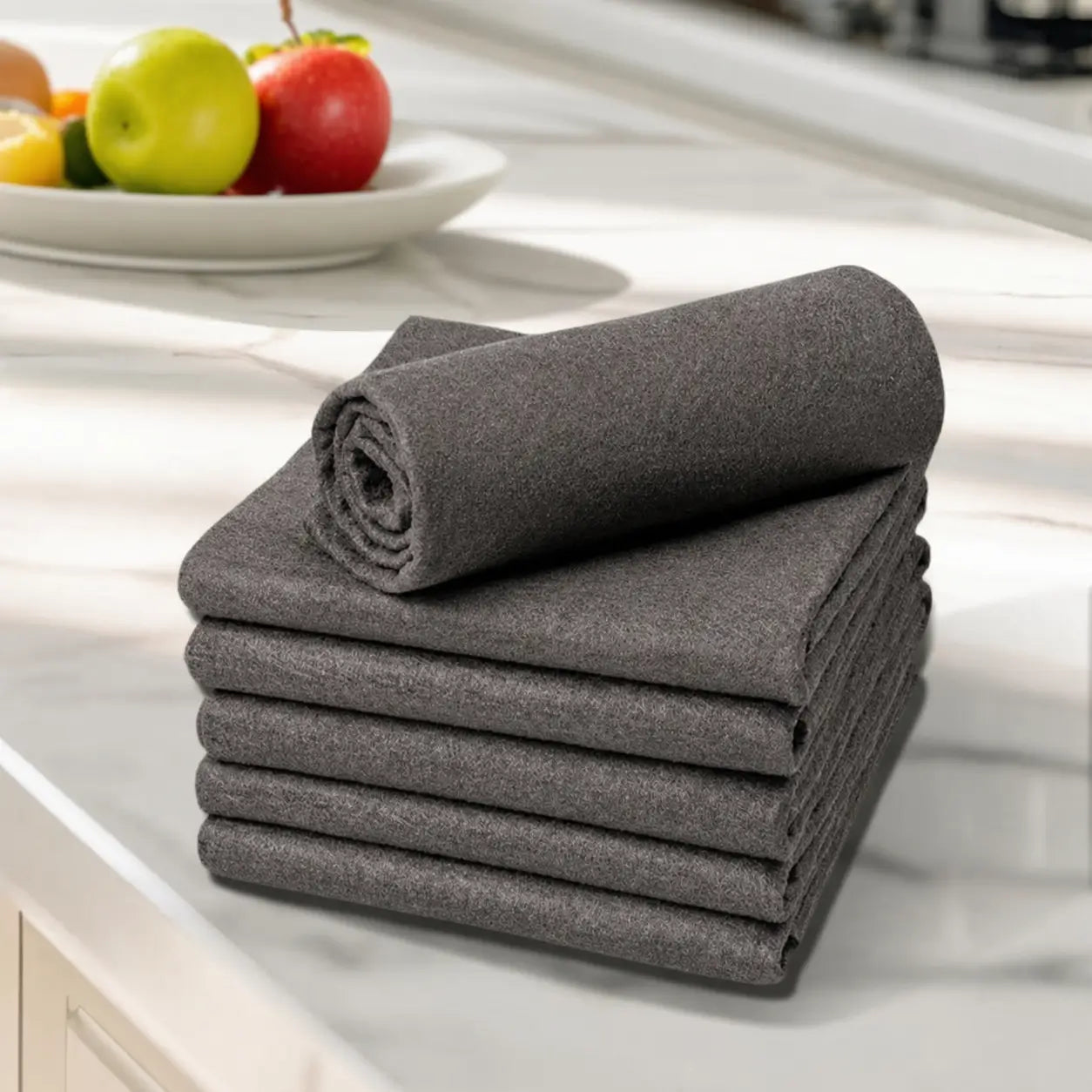 10-pack thick microfiber cleaning cloths for streak-free glass, mirrors, kitchens, cars, floors, appliances and daily home messes you can wash and reuse Tomyhome Global