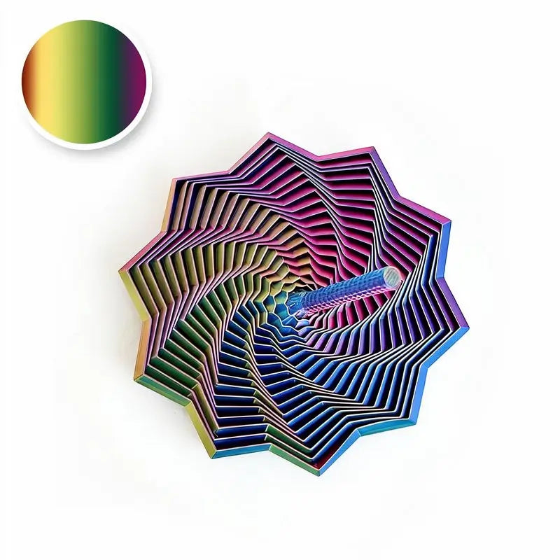 Brinquedo Giratório Espiral Estrela Impresso em 3D com Pega para Alívio de Stress, Movimento Visual Hipnotizante com Som e Luz para Foco no Escritório e Relaxamento Diário