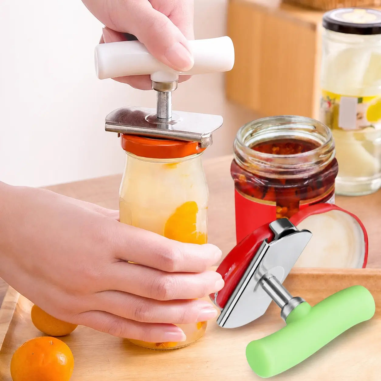 Adjustable manual jar and lid opener 2-pack with anti-slip grip for easy daily kitchen use by seniors and weak hands at home Tomyhome Global