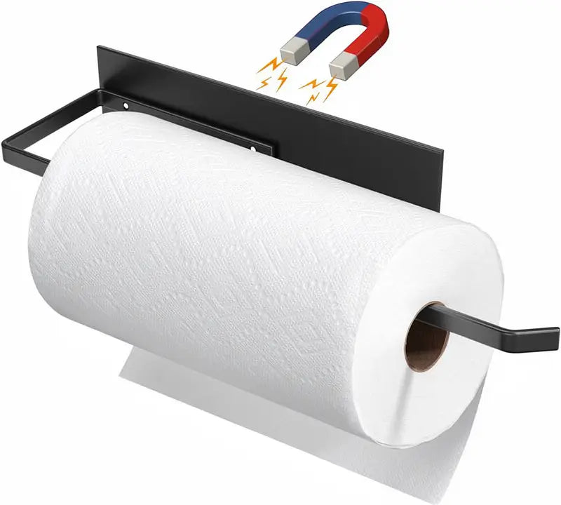 Portarotoli Magnetico per Frigorifero, Organizer a Parete per Rotoli, Bagno, Toilette, Dispensa, Camper e Cucina - Risparmia Spazio
