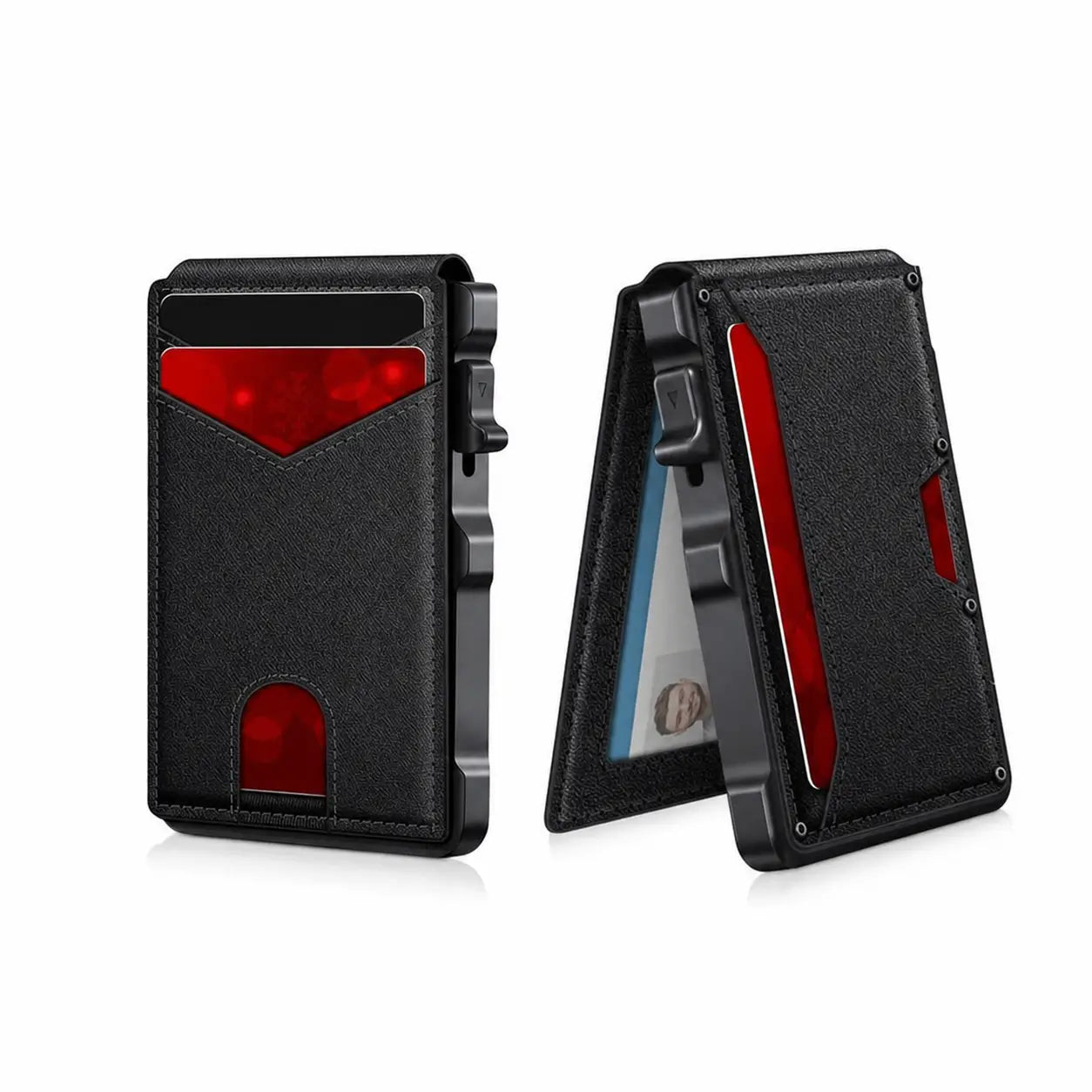 Men’s Slim RFID Blocking Bifold Wallet with Pop-Up Card Access, Removable Money Clip and ID Window for Everyday Pocket Carry Tomyhome Global