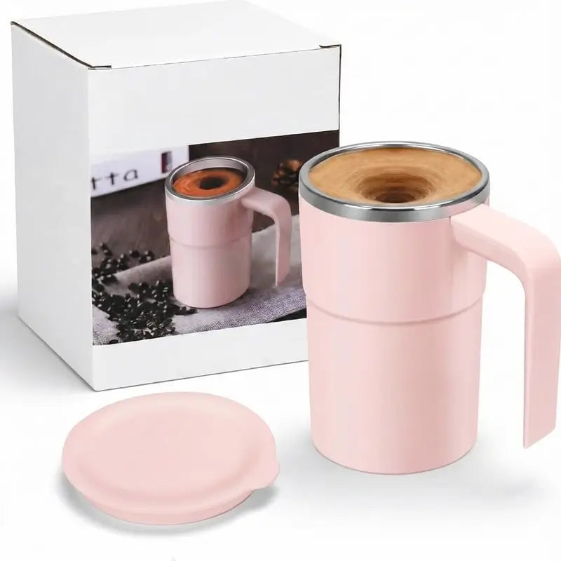Rechargeable Electric Self-Stirring Coffee Mug Automatic Magnetic Mixing Cup with LCD Thermometer for Milk Tea Cocoa Office Home Travel Kitchen Tool Gadget