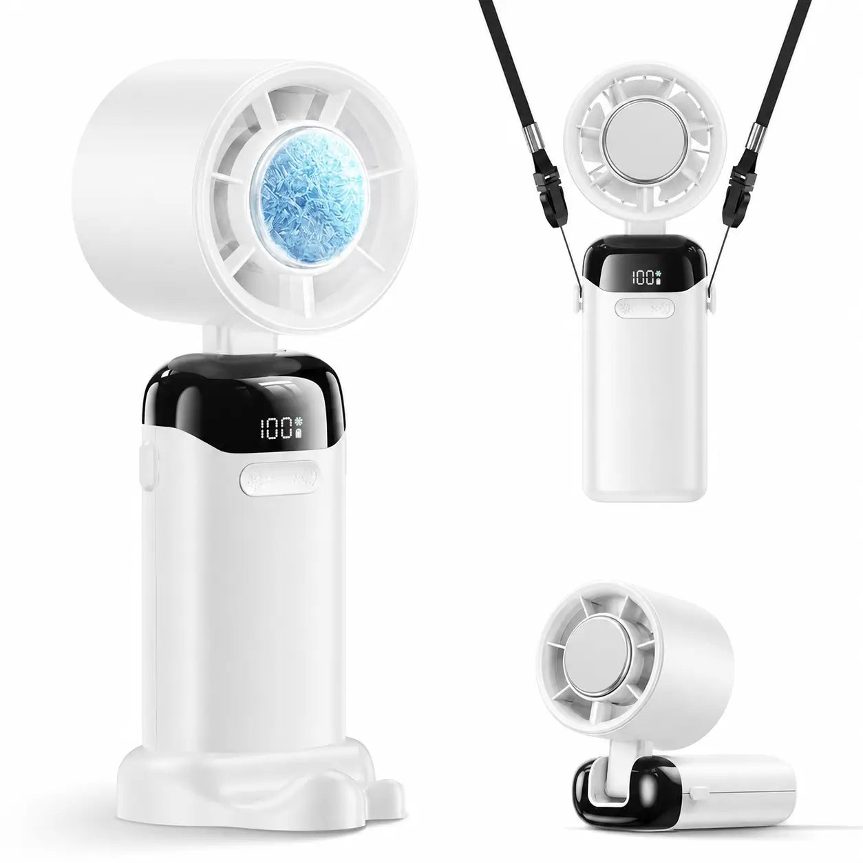 Portable turbo handheld fan with LED display, 199 speeds, USB-C charging for travel, desk, neck, and outdoor cooling comfort Tomyhome Global