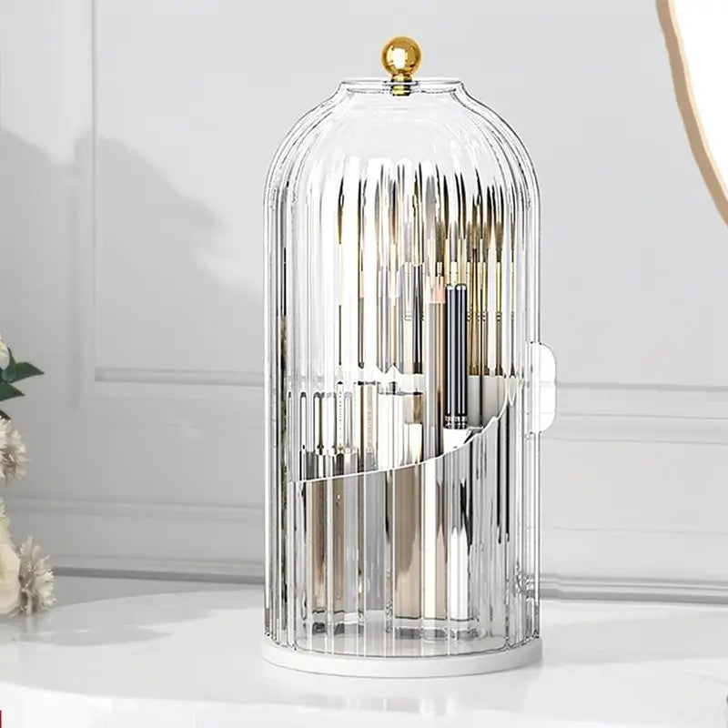 Dustproof 3-Slot Rotating Electric Toothbrush Holder Clear Stand Vanity Brush Bucket Storage Dental Oral Hygiene Tool Organizer Box Kit New Style