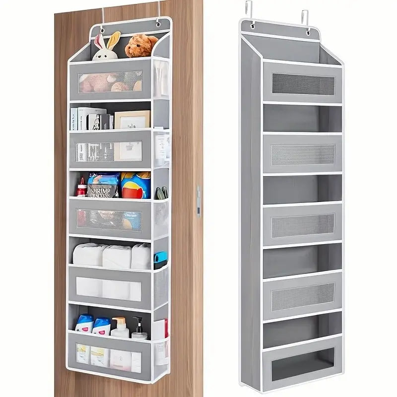 5-Tier Over Door Hanging Organizer 10 Large Pockets 20 kg Capacity Anti-Tilt Design for Bedroom Bathroom Nursery Dormitory Home Storage Solutions