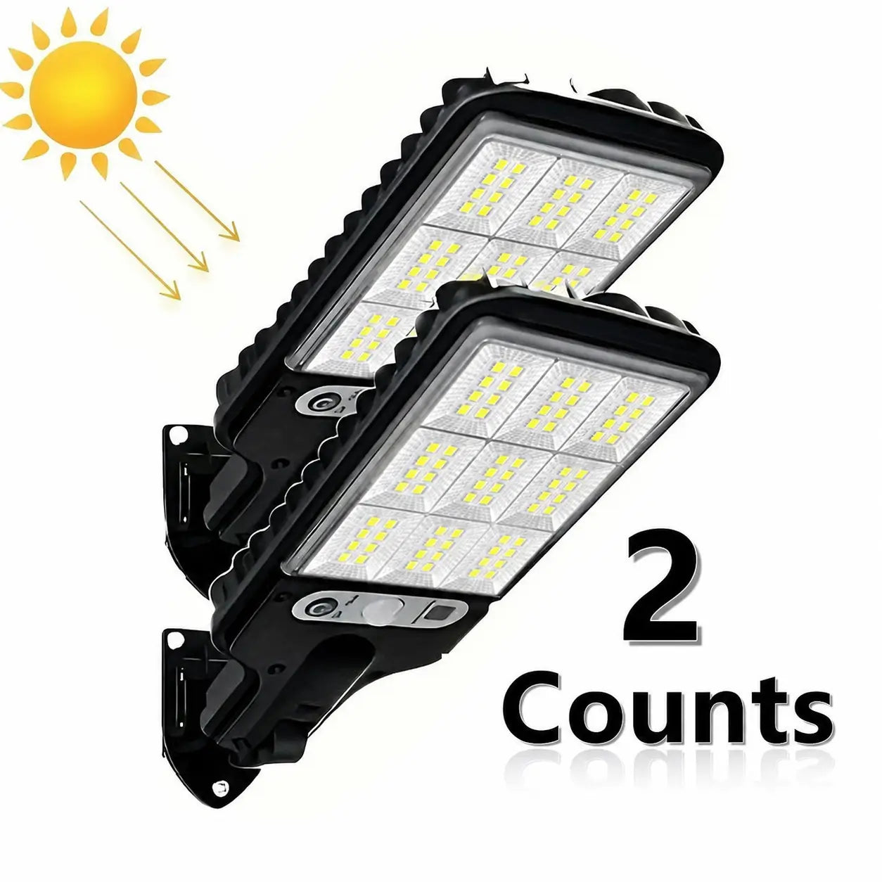 4-Pack Solar LED Outdoor Street Lights with Motion Sensor, Remote Control and 3 Modes for Pathways, Garages and Backyards Tomyhome Global