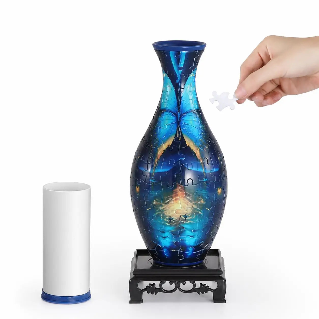 160-Piece 3D Puzzle Vase with Detachable Water Cup for Adult Jigsaw Fans, Creative Flower Arrangements, and Tabletop Home Decor Tomyhome Global