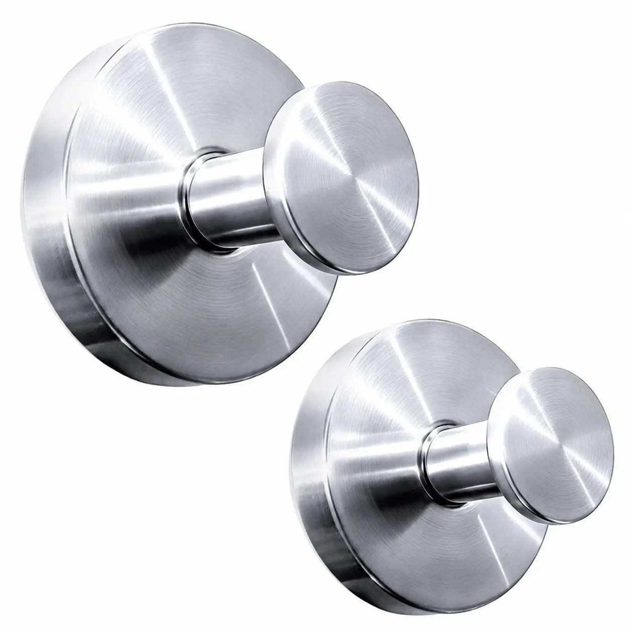 Matte Black Suction Cup Hooks, 2-Pack No-Drill Reusable Wall Hangers for Shower, Bathroom, Kitchen, Towels, Robes and Loofahs Tomyhome Global