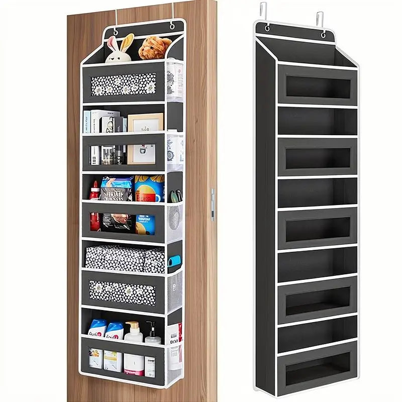 5-Tier Over Door Hanging Organizer 10 Large Pockets 20 kg Capacity Anti-Tilt Design for Bedroom Bathroom Nursery Dormitory Home Storage Solutions