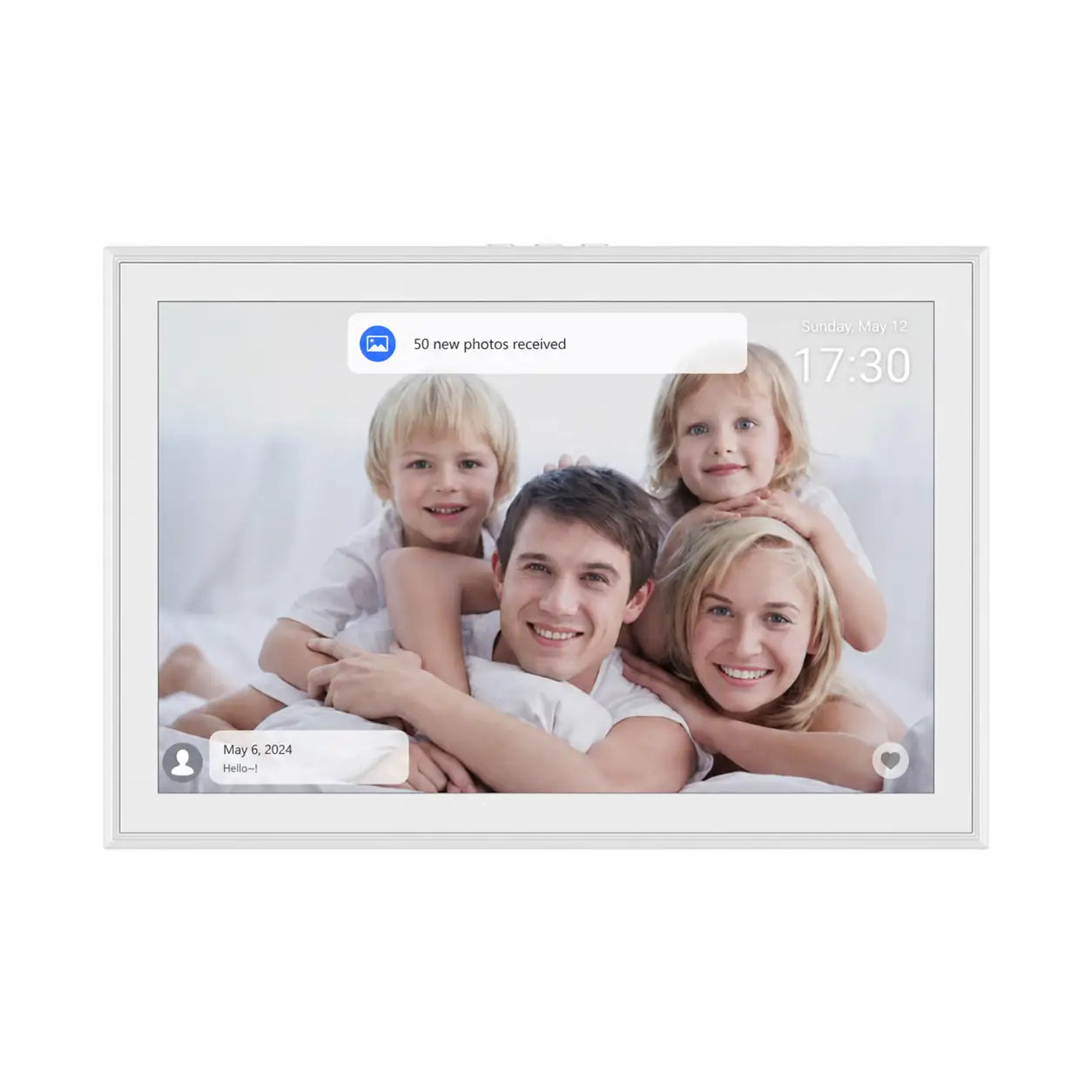 Digital photo frame with 25.7 cm (10.1 in) screen and wood design for home office memory displays and thoughtful everyday gifting Tomyhome Global