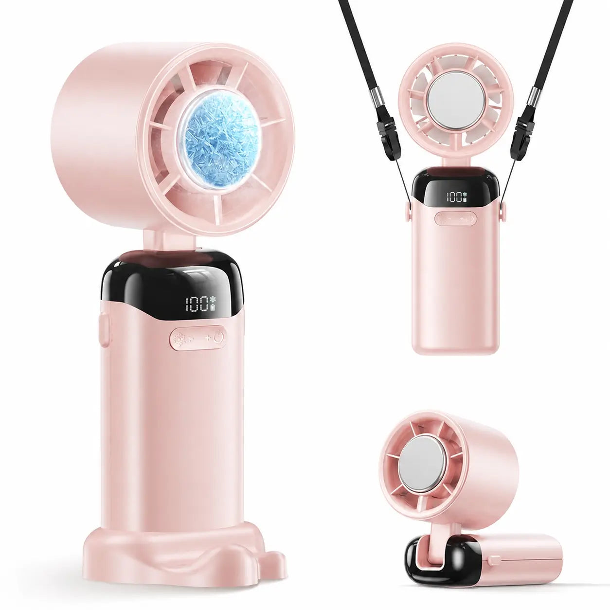 Portable turbo handheld fan with LED display, 199 speeds, USB-C charging for travel, desk, neck, and outdoor cooling comfort Tomyhome Global