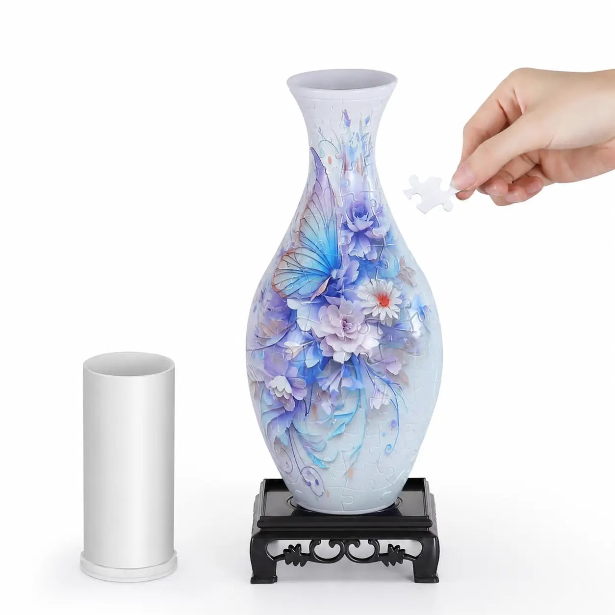 160-Piece 3D Puzzle Vase with Detachable Water Cup for Adult Jigsaw Fans, Creative Flower Arrangements, and Tabletop Home Decor Tomyhome Global