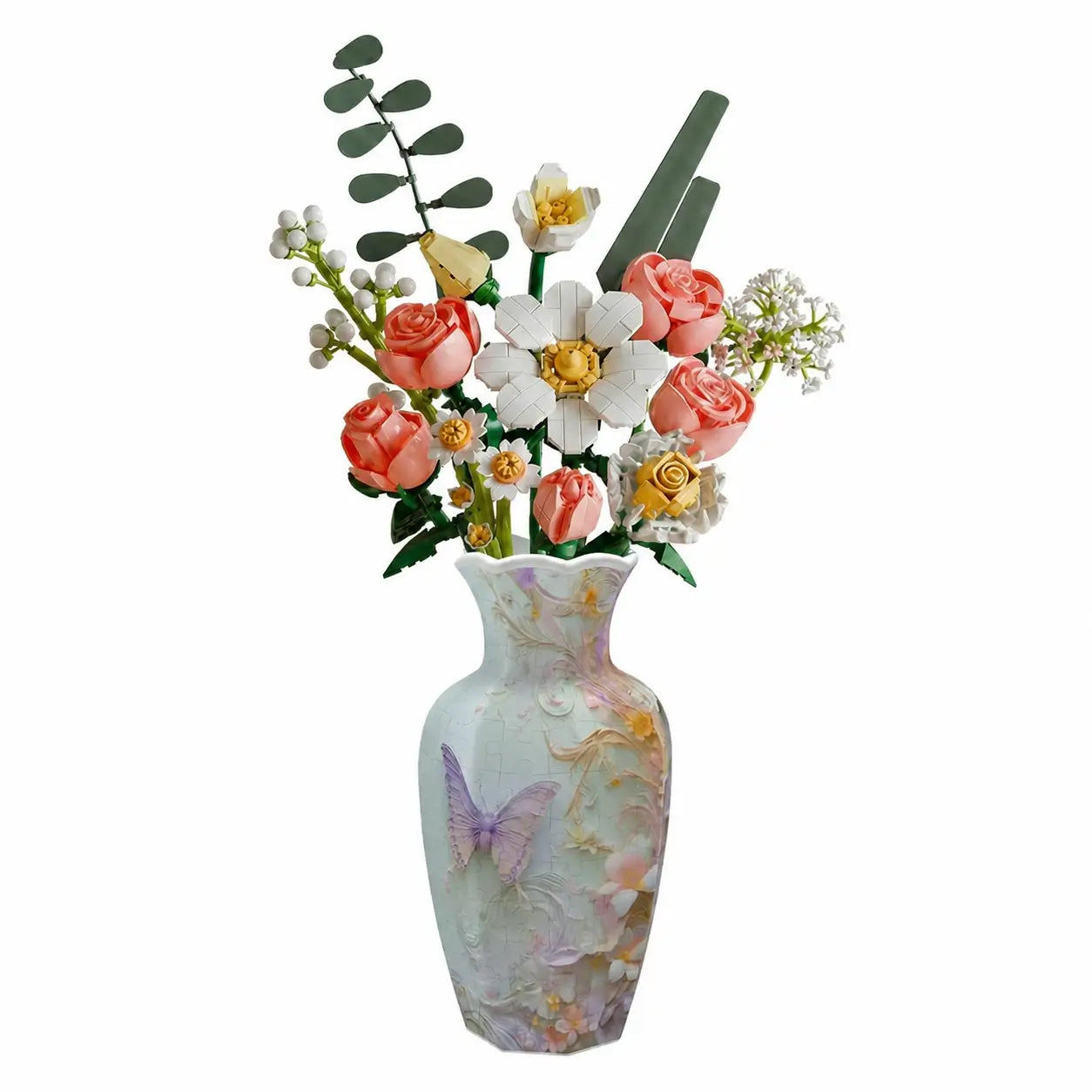 160-Piece 3D Puzzle Vase with Detachable Water Cup for Adult Jigsaw Fans, Creative Flower Arrangements, and Tabletop Home Decor Tomyhome Global