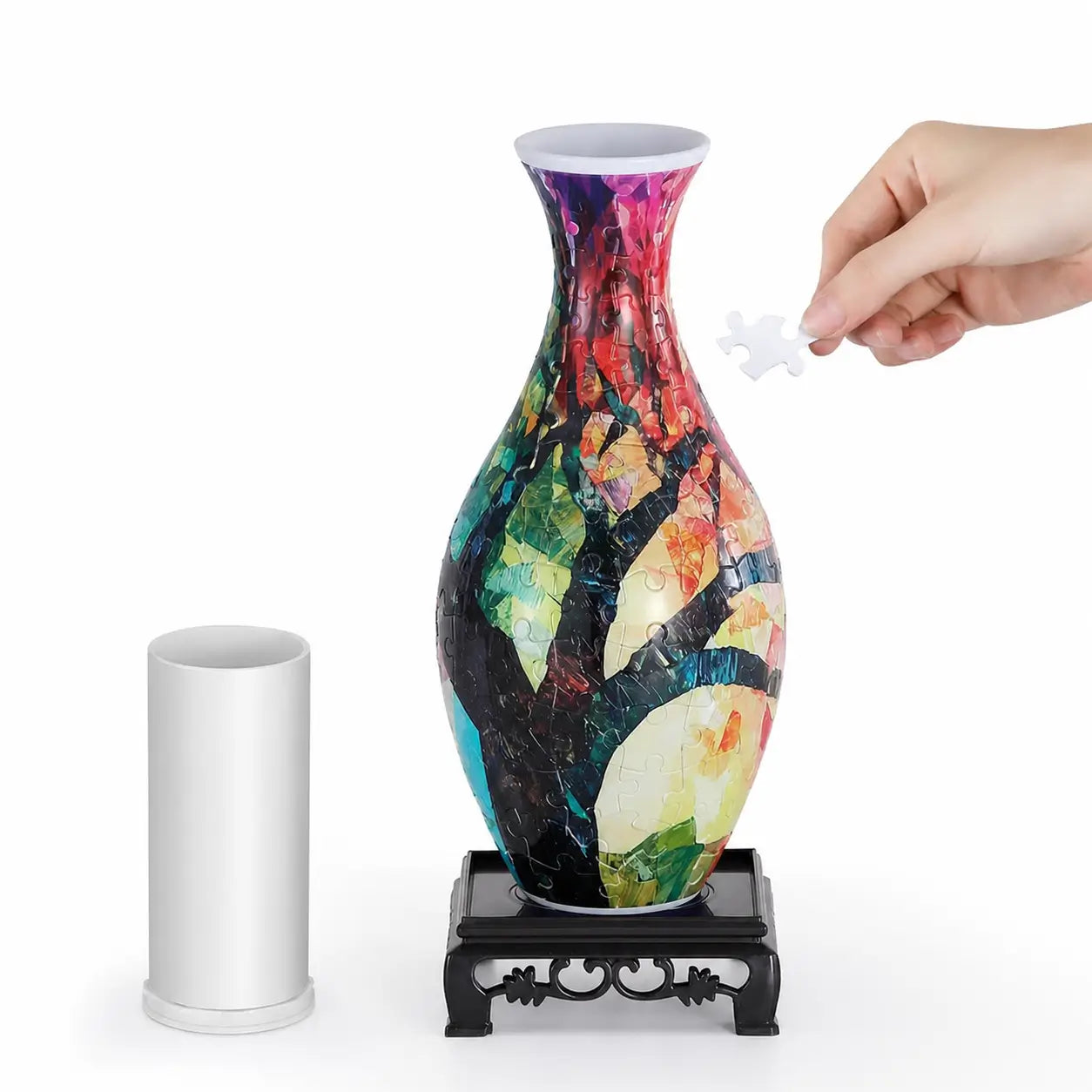 160-Piece 3D Puzzle Vase with Detachable Water Cup for Adult Jigsaw Fans, Creative Flower Arrangements, and Tabletop Home Decor Tomyhome Global