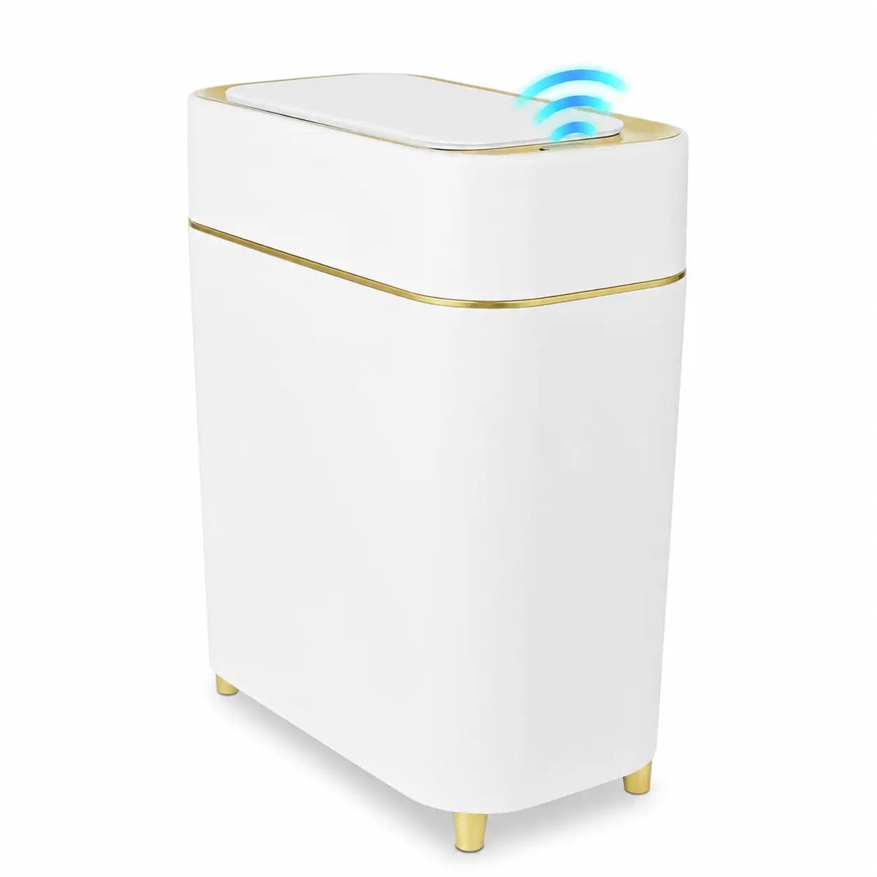 Smart motion sensor trash can with sealed lid, quiet close, and space-saving Nordic style for bathroom, bedroom, kitchen, or home office Tomyhome Global