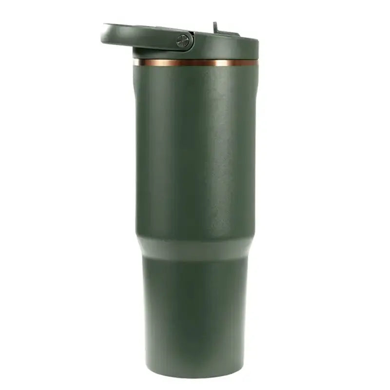 Portable Leak-Proof Sport Water Bottle with Flip Straw Handle for Gym Fitness Travel Hiking Outdoor Training Hydration Durable BPA-Free Easy Grip