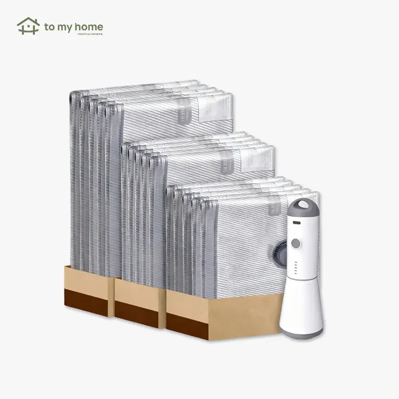 Cordless Travel Vacuum Bag Set with Rechargeable Pump Compression Packing Bags for Luggage Suitcase Space Saving Storage Bags for Travel Clothes