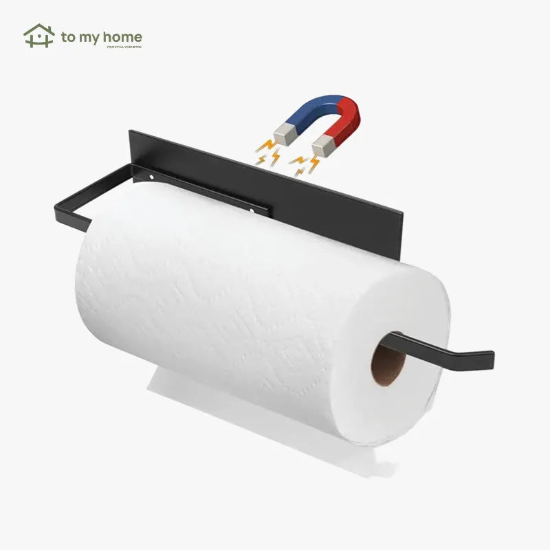 Soporte magnético para rollo de papel toalla, organizador de pared universal para cocina, baño o refrigerador, acceso inmediato y almacenamiento práctico garantizado