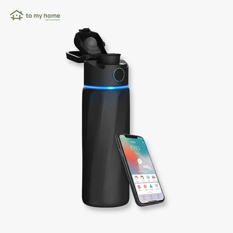 Smart App Water Bottle Hydration Tracker Insulated Stainless Steel Vacuum Flask Wide Mouth Thermal Cup for Gym Sports Travel Fitness and Health
