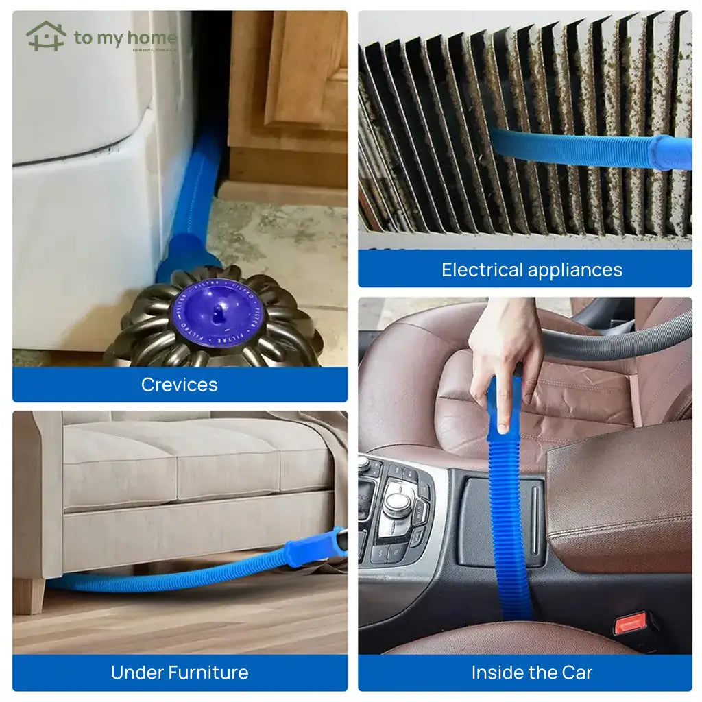 Dryer Vent Cleaner Kit with Universal Vacuum Hose Attachment for Daily Lint Removal in Appliances, Sofa Crevices and Tighter Home Spaces Tomyhome Global