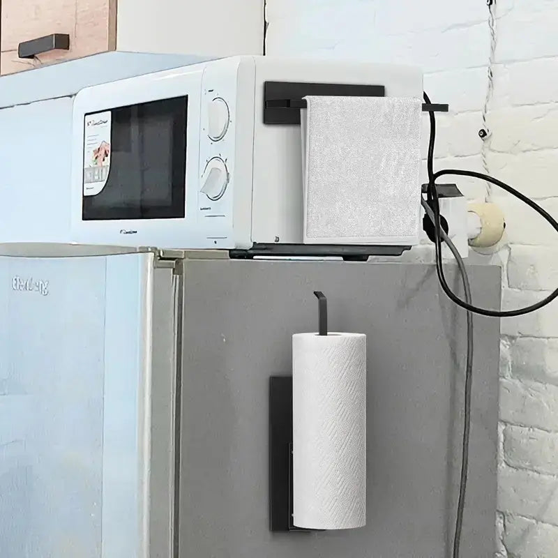 Portarotoli Magnetico per Frigorifero, Organizer a Parete per Rotoli, Bagno, Toilette, Dispensa, Camper e Cucina - Risparmia Spazio
