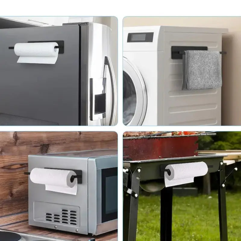 Portarotoli Magnetico per Frigorifero, Organizer a Parete per Rotoli, Bagno, Toilette, Dispensa, Camper e Cucina - Risparmia Spazio