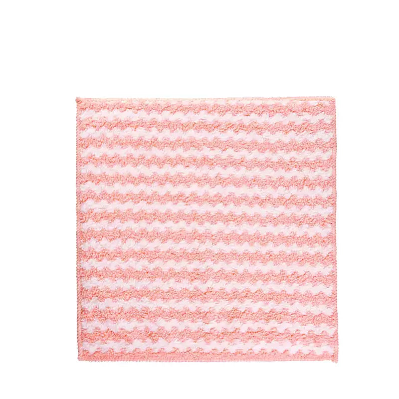 10 Pack Microfiber Cleaning Cloths Absorbent Striped Kitchen Towels 25 cm x 25 cm Washable Reusable Streak Free Dish Drying Washing Rags for Home