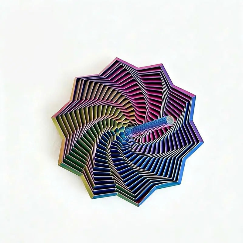 Brinquedo Giratório Espiral Estrela Impresso em 3D com Pega para Alívio de Stress, Movimento Visual Hipnotizante com Som e Luz para Foco no Escritório e Relaxamento Diário