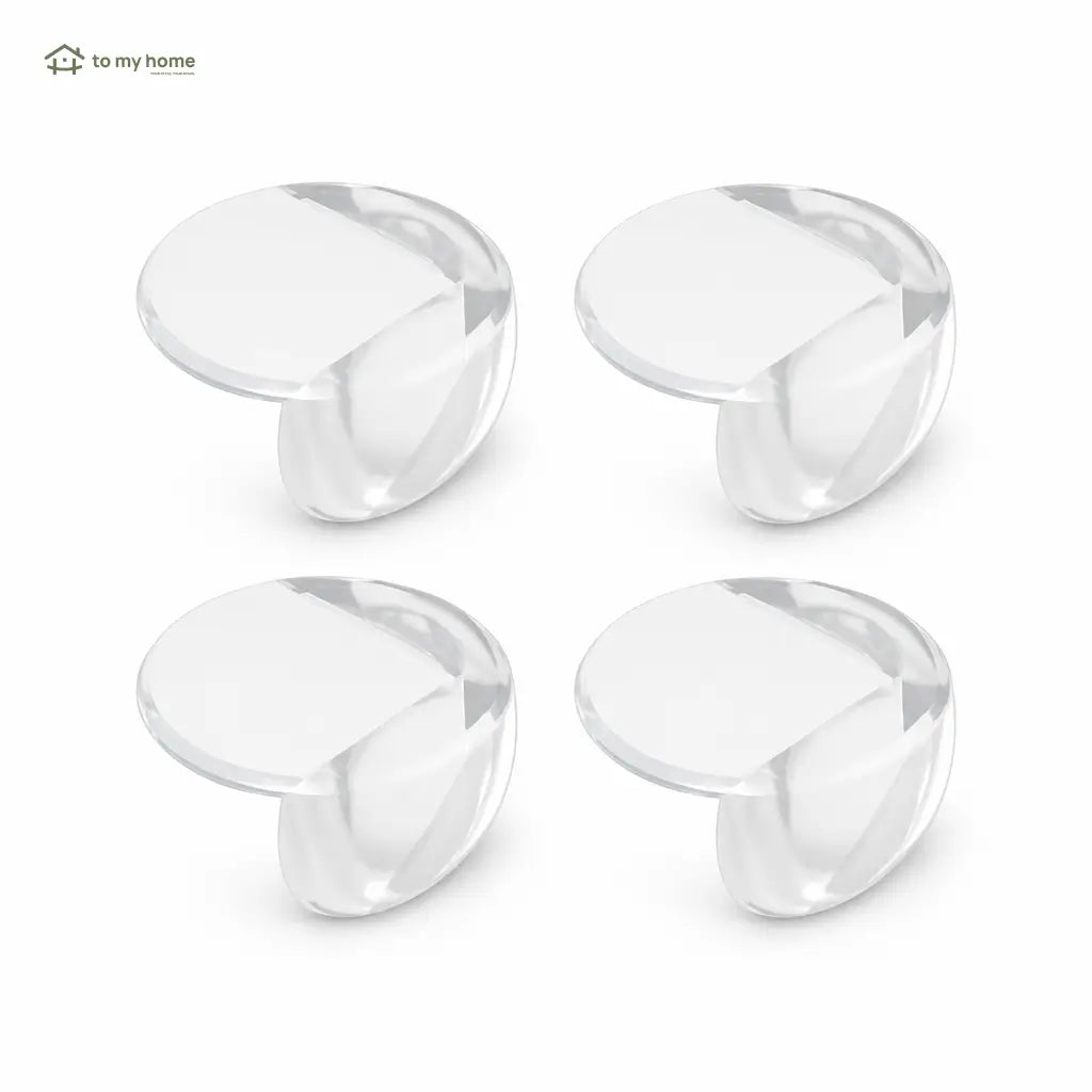 Transparent round corner protectors with extra strong adhesive for safer baby-friendly furniture edges, glass tables and sharp corners around everyday home Tomyhome Global