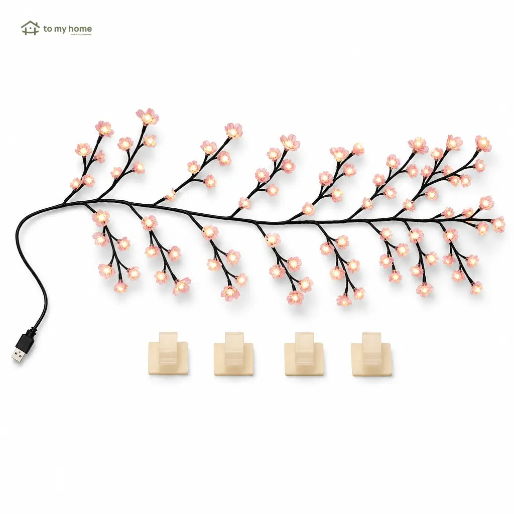 Weather-resistant 200 cm USB powered LED branch vine light for DIY hanging ambient wall lighting, weddings, festivals, Halloween and year-round home decor Tomyhome Global