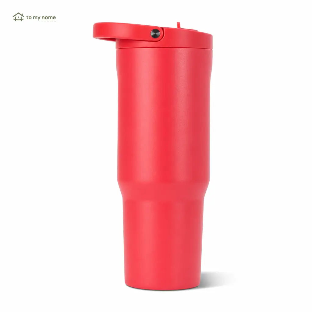 Dishwasher-safe stainless steel water bottle with 24-hour cold insulation and easy-carry handle for active days and road trips without unwanted spills Tomyhome Global