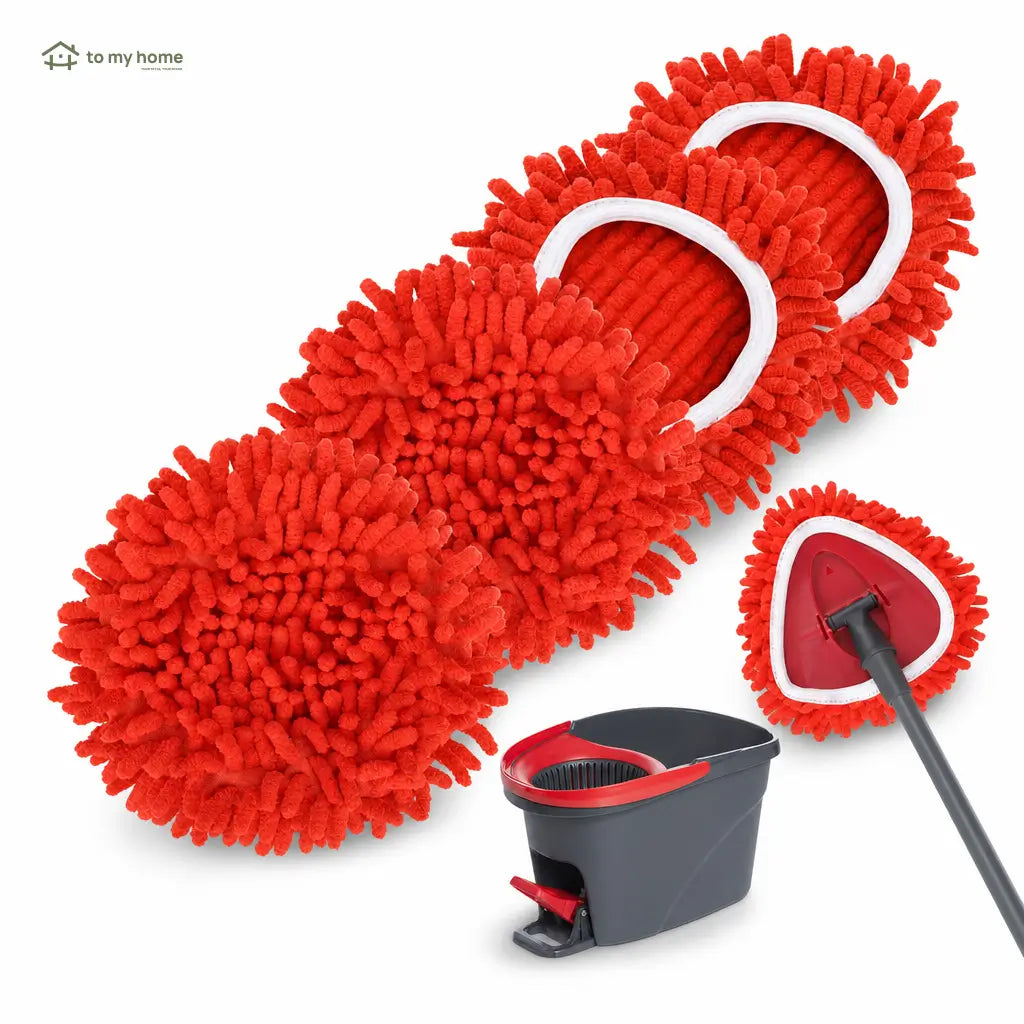 Chenille duster replacement heads with electrostatic microfiber for dry dusting on 1 TankSystem mops, household appliances, ceilings, blinds, furniture, and cars Tomyhome Global