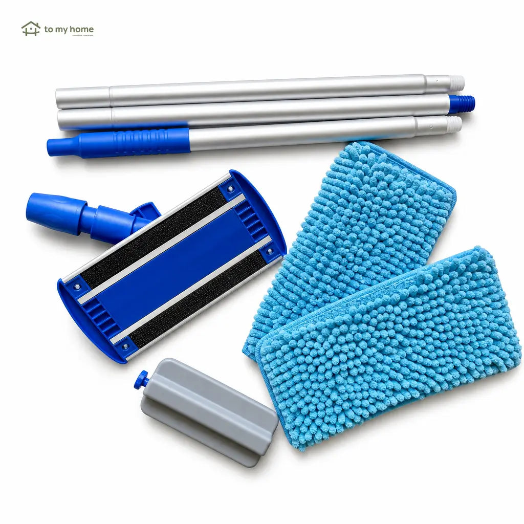 Lightweight baseboard cleaning mop with rotatable microfiber head for dust, pet hair, tile, laminate and hardwood edges without kneeling around the home Tomyhome Global