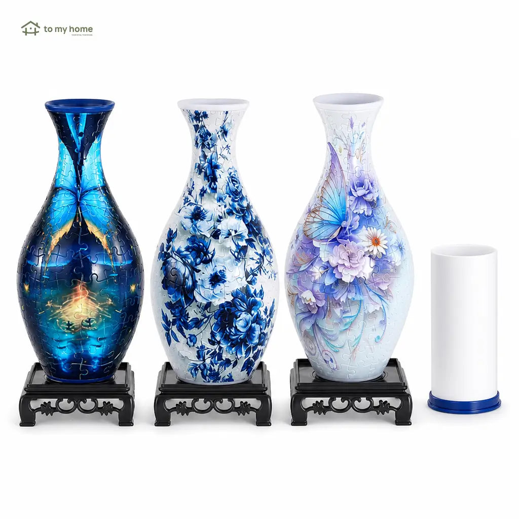 160-Piece 3D Puzzle Vase with Detachable Water Cup for Adult Jigsaw Fans, Creative Flower Arrangements, and Tabletop Home Decor Tomyhome Global