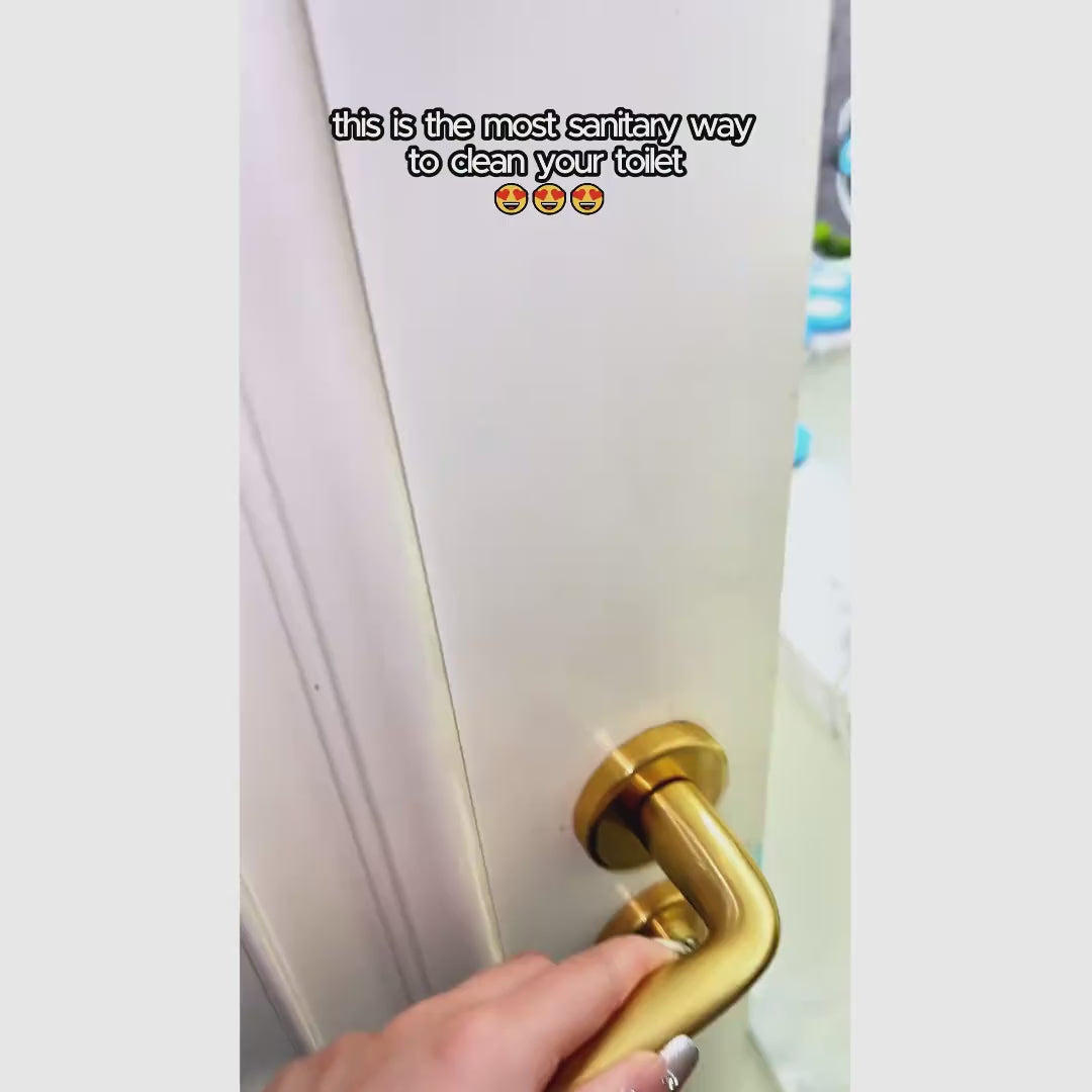 Disposable Toilet Scrubber Kit with Dissolvable Pads and Wall-Mounted Holder for No-Mess Bathroom Cleaning and Tight Corners