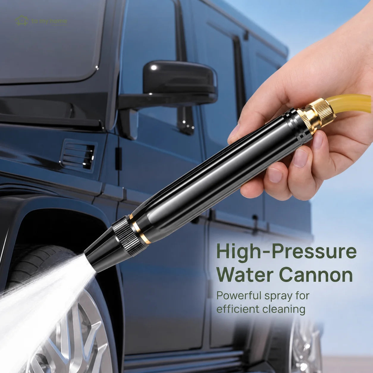 High-Pressure Car Wash Spray Nozzle with Adjustable Patterns for Home Vehicle Cleaning, Garden Watering, Floors, Pet Rinsing and Outdoor Care Tomyhome Global