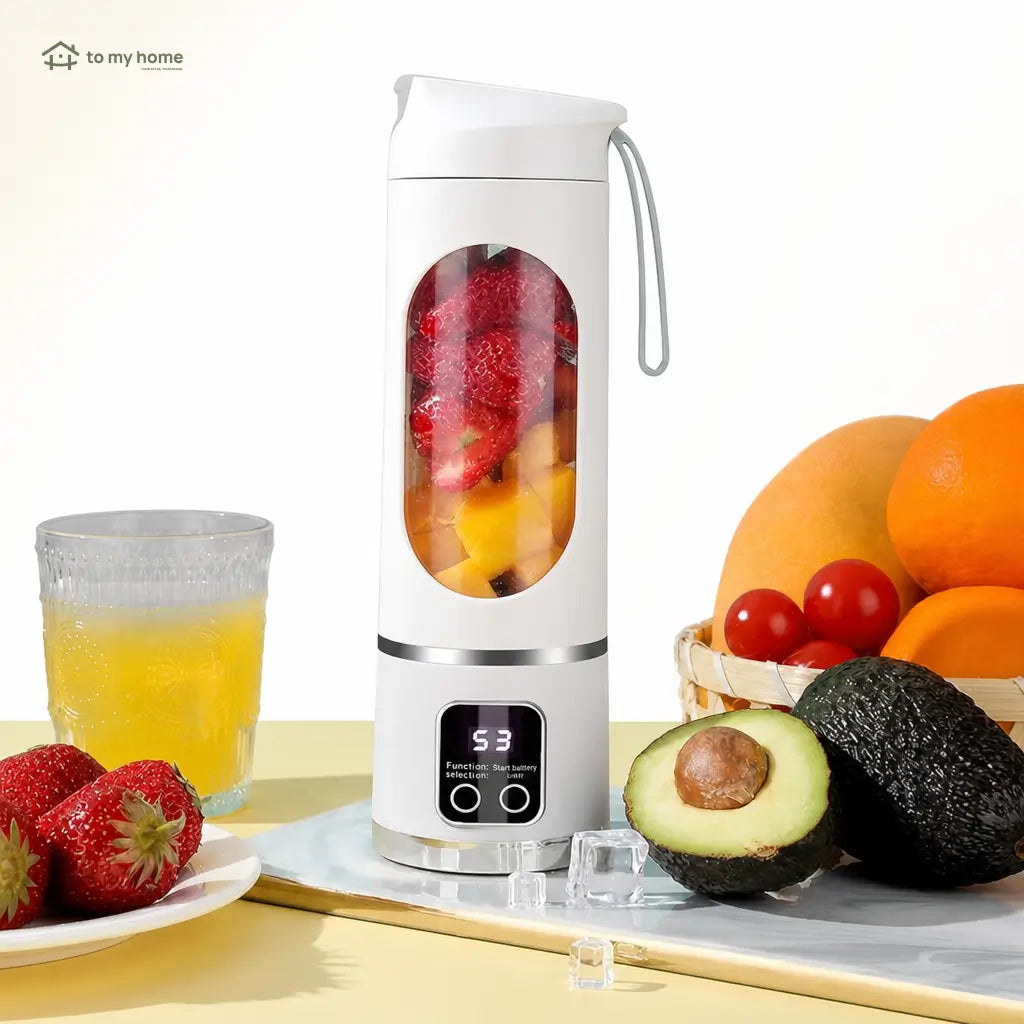 Compact portable juicer blender with LED display, USB recharge and leak-proof design for smoothies, baby food, daily shakes at home or travel Tomyhome Global