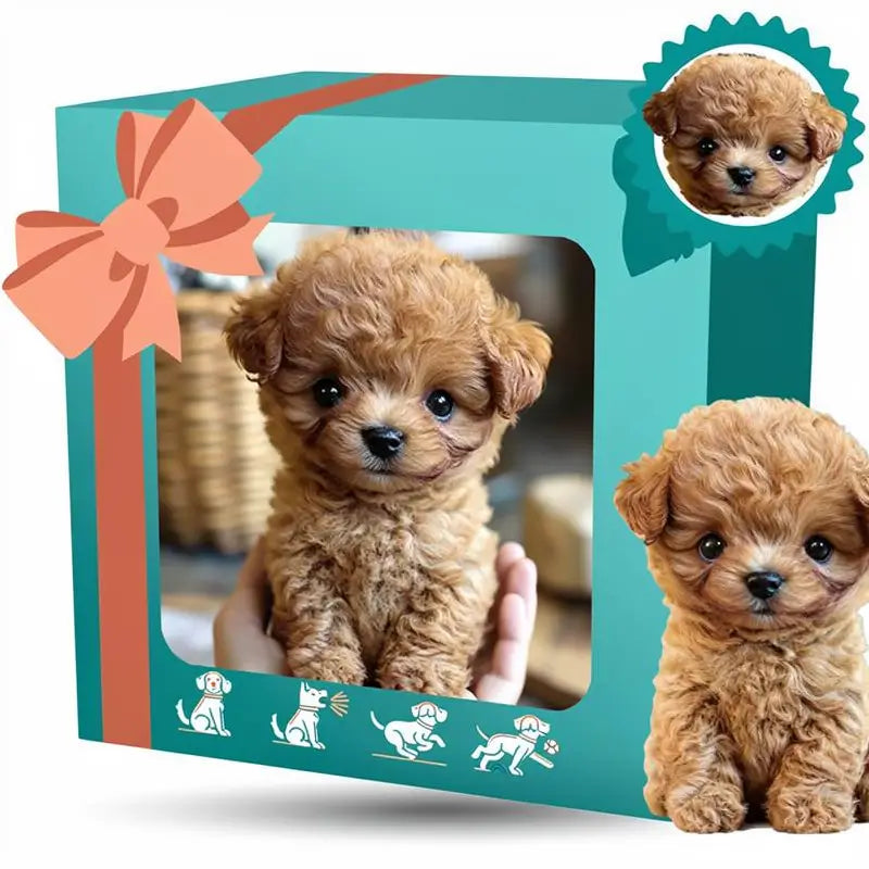 Peluche Cane Robot Realistico Giocattolo Interattivo Cucciolo che Cammina e Abbaia Animale Domestico Intelligente Compagno Adorabile Regalo per Bambini Piccoli Divertimento Familiare Sorpresa Natalizia