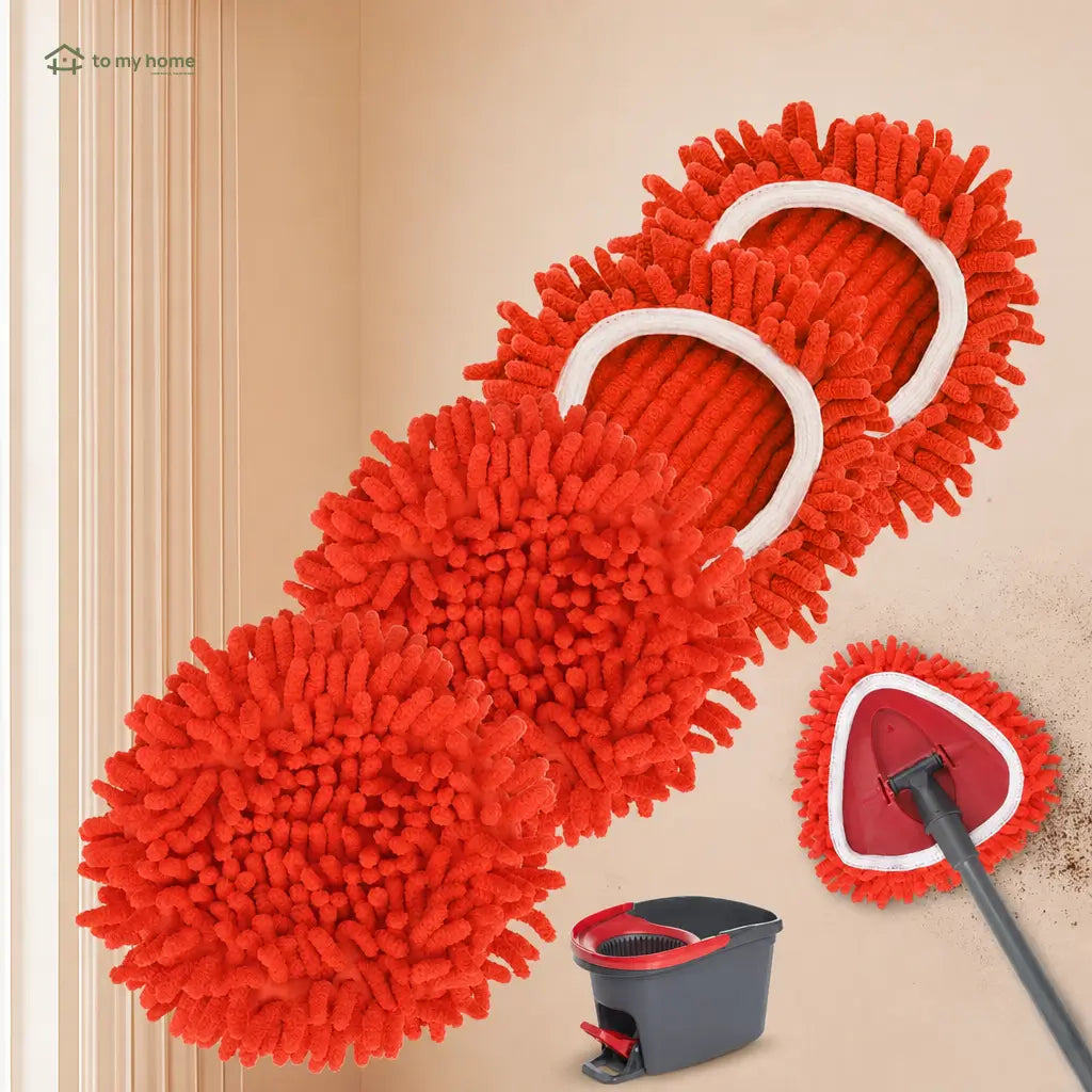 Chenille duster replacement heads with electrostatic microfiber for dry dusting on 1 TankSystem mops, household appliances, ceilings, blinds, furniture, and cars Tomyhome Global
