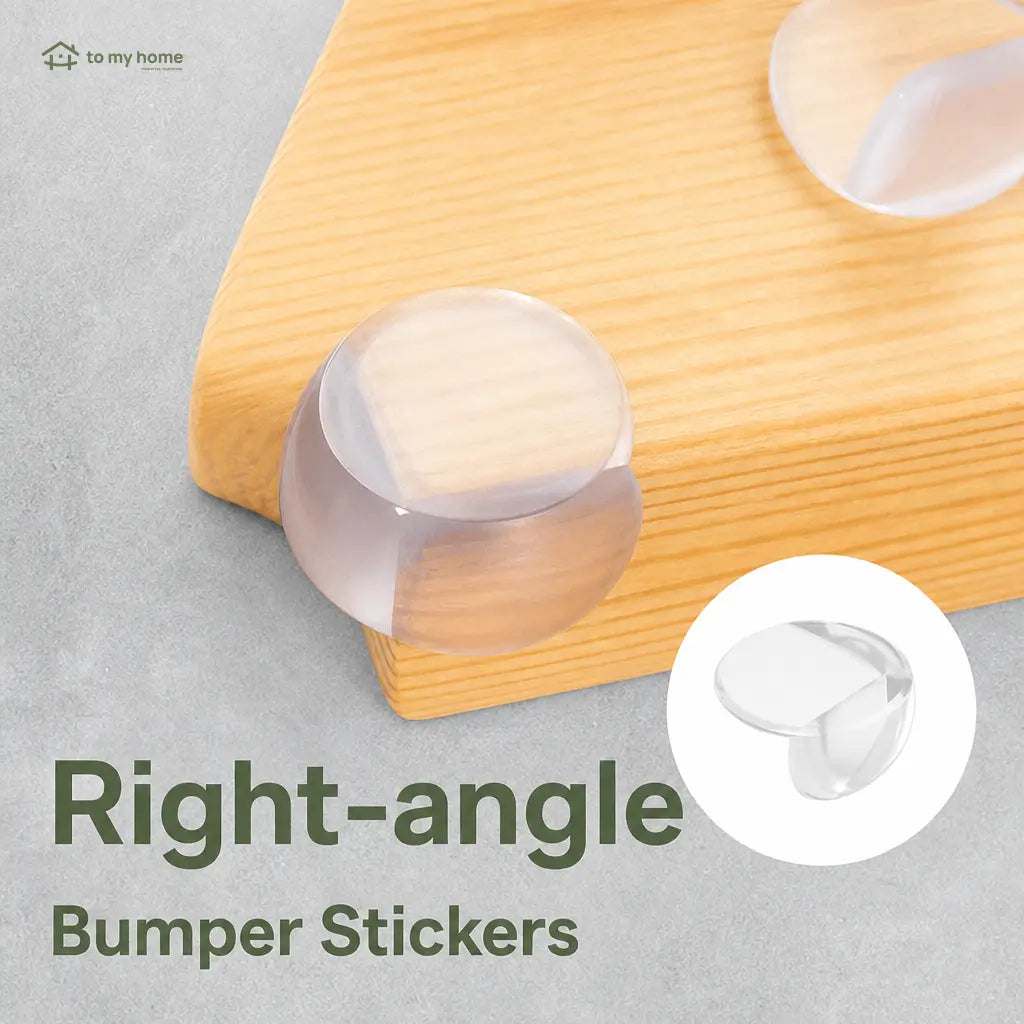 Transparent round corner protectors with extra strong adhesive for safer baby-friendly furniture edges, glass tables and sharp corners around everyday home Tomyhome Global