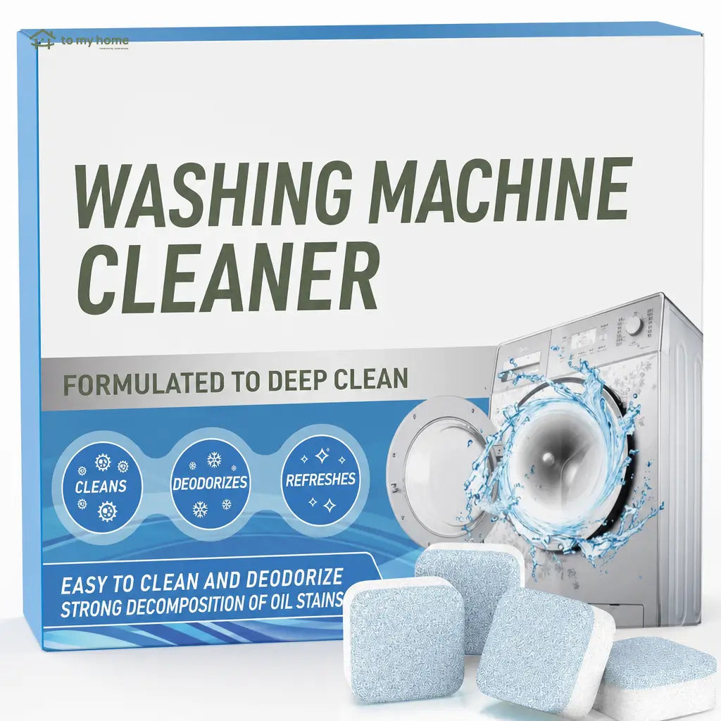 Washing Machine Cleaner Tablets, 12-Pack Deep Descaler and Deodorizer for HE Front Load and Top Load Inside Drum Seal Care Tomyhome Global