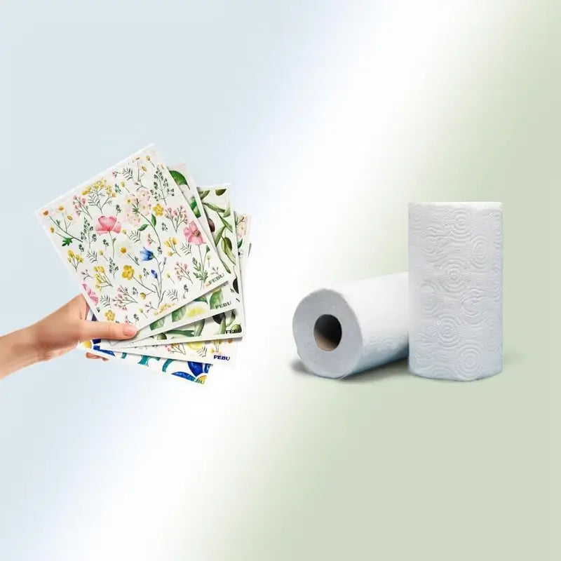 Strofinacci Svedesi Confezione 5 Pezzi Spugne Riutilizzabili Cotone Lavabili Assorbenti Biodegradabili Antigraffio Panni Cucina per Casa Lavello Set Uso Quotidiano