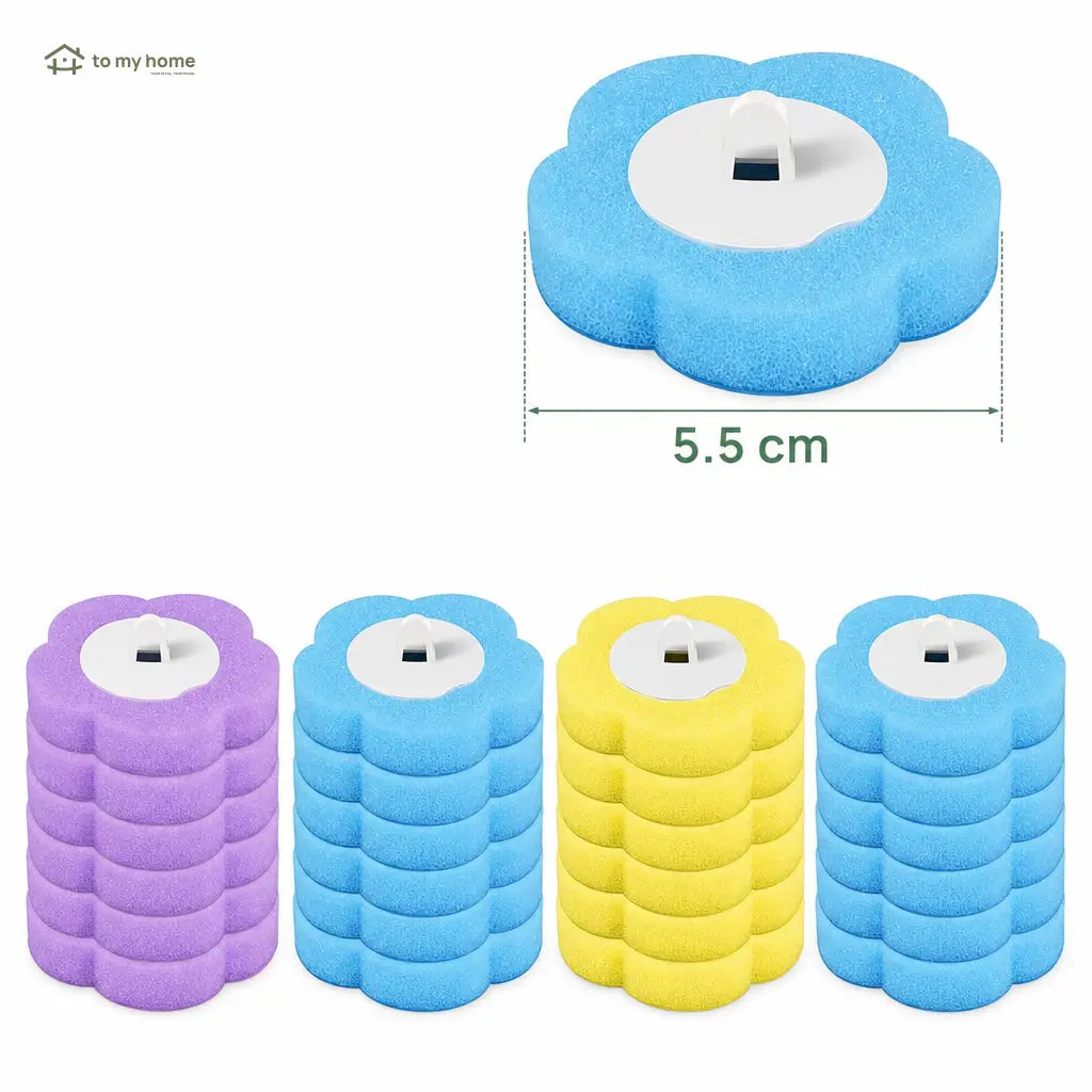 Disposable toilet brush set with 24 scented refills, wall-mounted holder and no-touch head replacement for bathroom cleaning Tomyhome Global