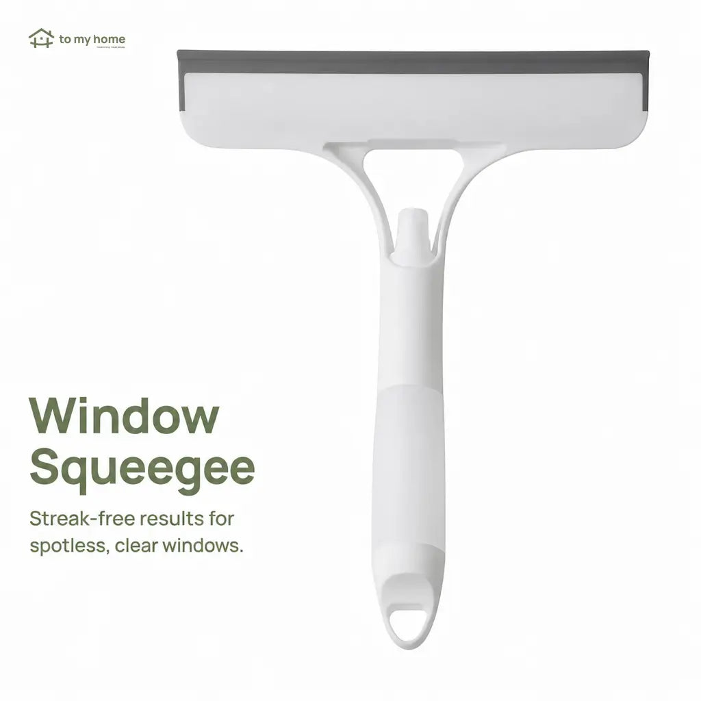 3-in-1 window cleaning squeegee with spray, scraper and microfiber scrubber, lightweight tool for car windshields, glass and tabletops Tomyhome Global
