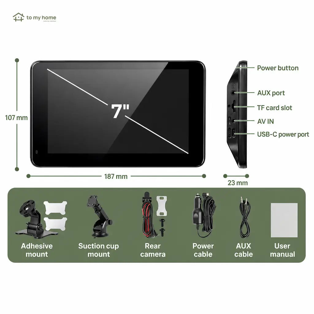 Wireless CarPlay touchscreen with HD backup camera and easy audio connection for iPhone and Android in cars, trucks and daily driving Tomyhome Global