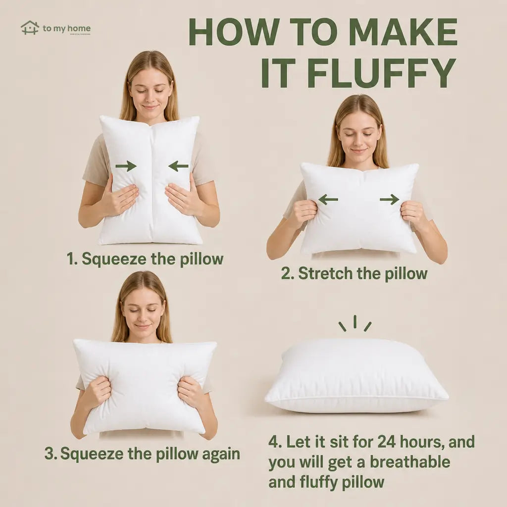 Soft hotel-style down alternative bed pillows with gusseted neck support for side, back, and stomach sleepers, available in queen or king sizes Tomyhome Global