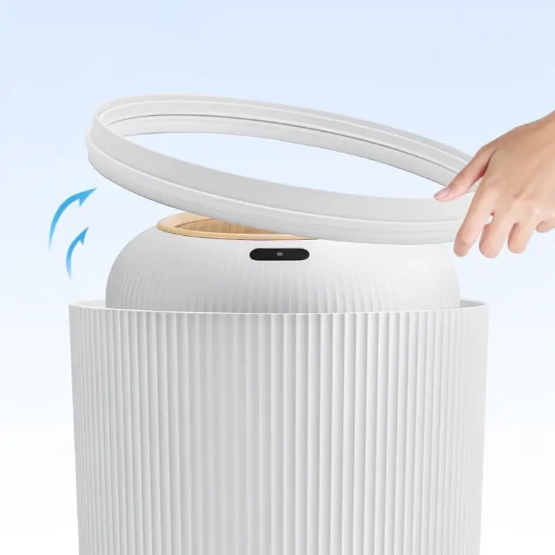 Smart Motion Sensor Trash Can Waterproof Automatic Waste Bin for Bathroom Bedroom Office Nordic Style Space Saving Eco Friendly Home Modern Garbage Container